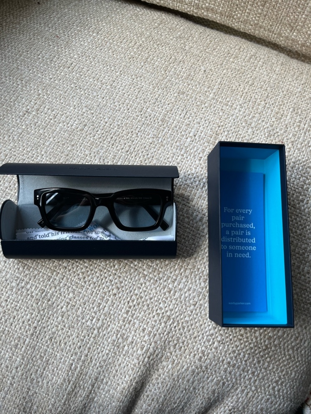 NWT Warby Parker Latrell Blue Tint Sunglasses